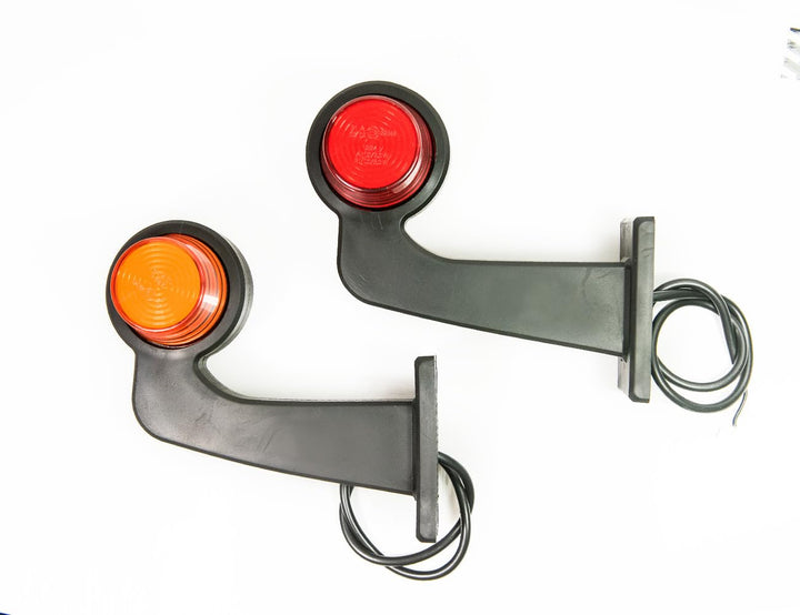 2 x LED Gummi Begrenzungsleuchte Seitenleuchte 12V 24V mit Old School NEON STYLE Positionsleuchte Au