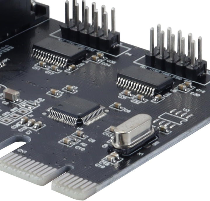 Serielle RS232-PCI-Express-Schnittstellenkarte, PCI-E auf dualen seriellen RS-232-Anschluss + 1 DB25