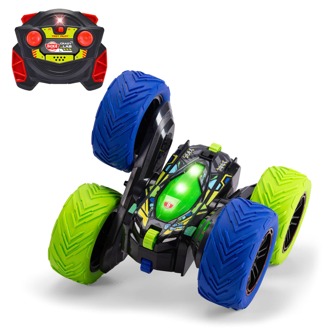 Dickie Toys - RC Auto Cyber Flip (22 cm) - ferngesteuertes Auto ab 6 Jahre mit 360°-Stunts und Licht