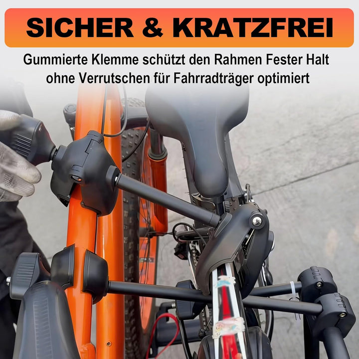 TEOV Rahmenhalter für Fahrradträge 49 cm, Abschliessbare Rahmenhalterung, für U-Förmiger Rahmen Ø 2,