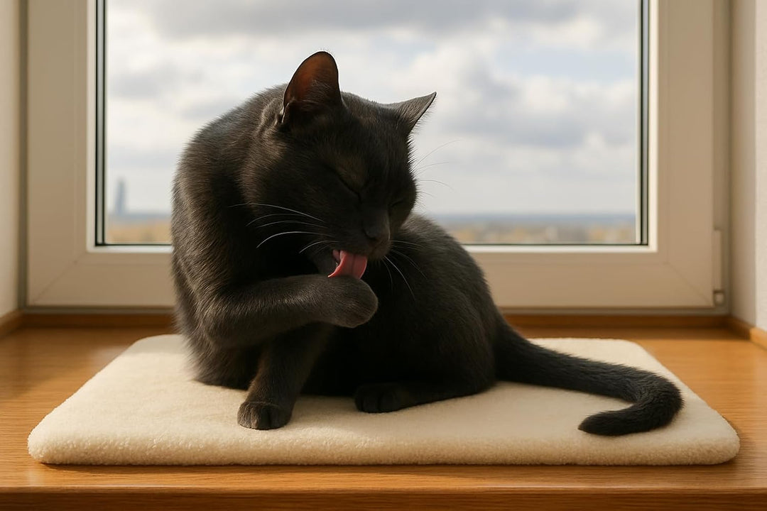 Fensterliege Smooth Katzen Fensterbank-Liege, flauschig, Waterproof & nachfüllbar mit Kräutertasche,