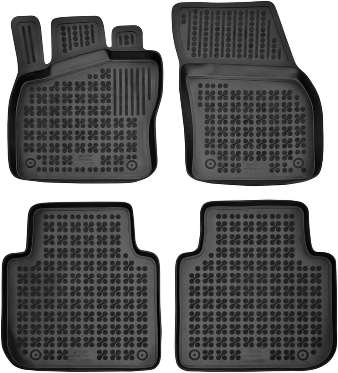 AZUGA Hohe Gummi Fussmatten passend für Skoda Kodiaq ab 2017-11/2023/VW Tiguan Allspace ab 2017/Seat