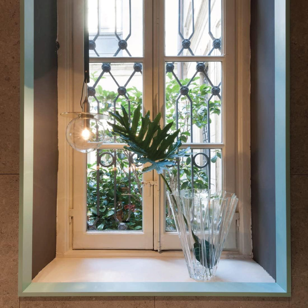 Kartell 1229AM Vase Shanghai, bernstein Ambra, Ambra