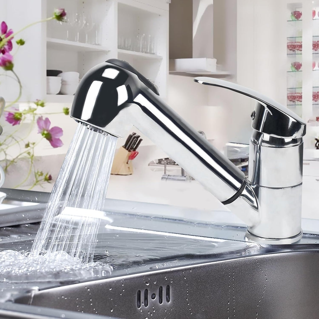Minnhua Wasserhahn Küche Ausziehbar Küchenarmatur mit 2 Strahlarten Brause 360 ° Drehbare Wasserhahn