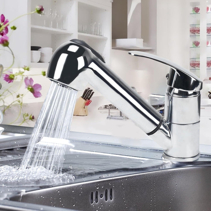 Minnhua Wasserhahn Küche Ausziehbar Küchenarmatur mit 2 Strahlarten Brause 360 ° Drehbare Wasserhahn