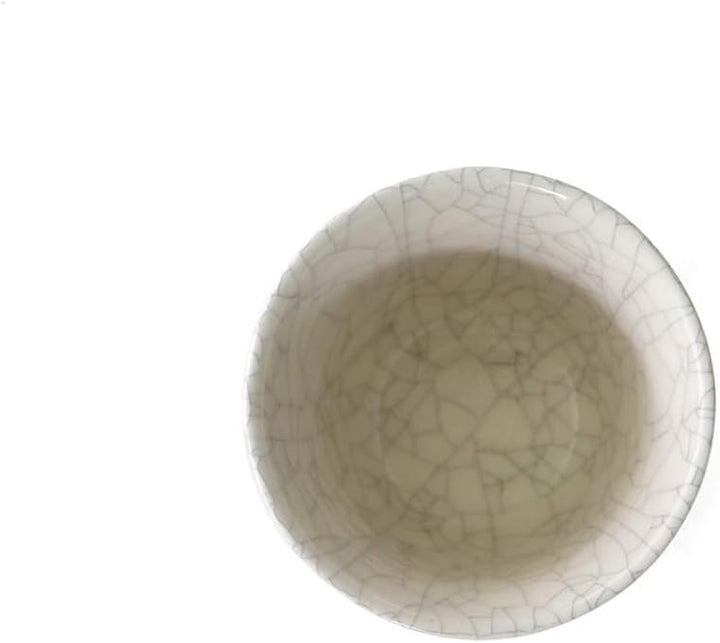 Nankei - japanische Teeschale Wan Haku Sumikannyu, Banko Ton. Weiss und fasst ca. 100 ml