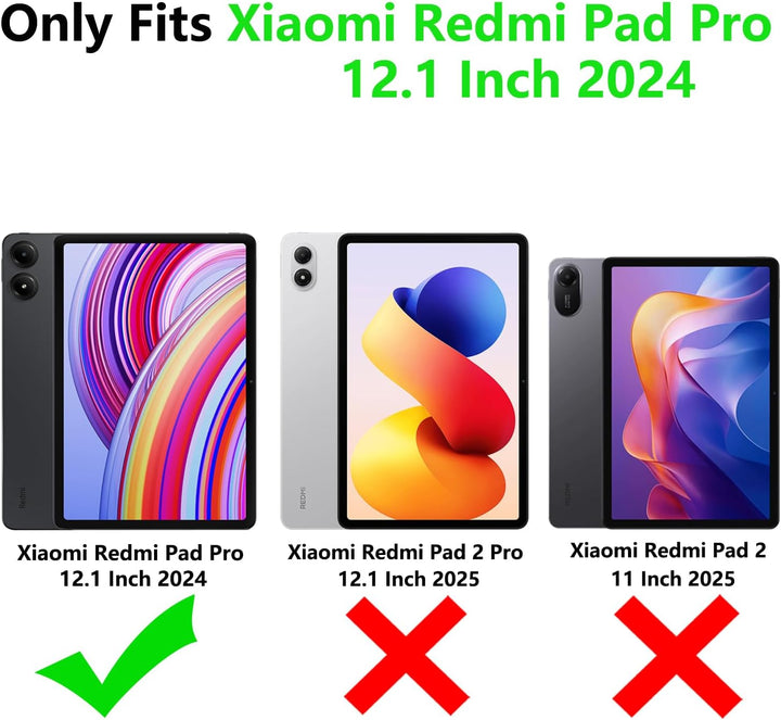 Ultraschlankes Hülle für Xiaomi Redmi Pad Pro 12.1 Zoll 2024 für Redmi Pad Pro Hülle mit Stifthalter