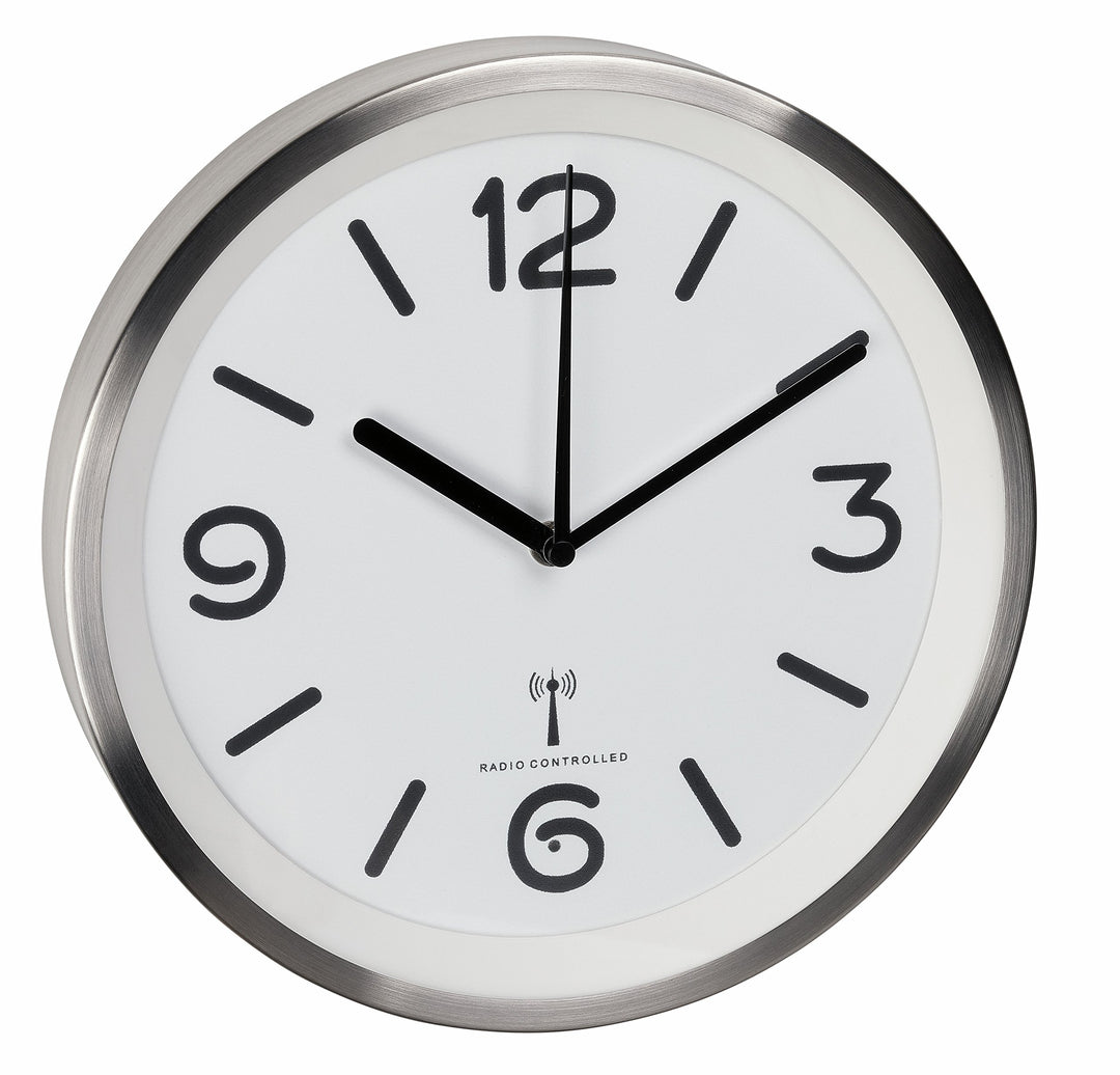 TFA Dostmann Analoge Funk-Wanduhr, 60.3535, mit Nachtbeleuchtung, leises Uhrwerk mit Sekundenzeiger,
