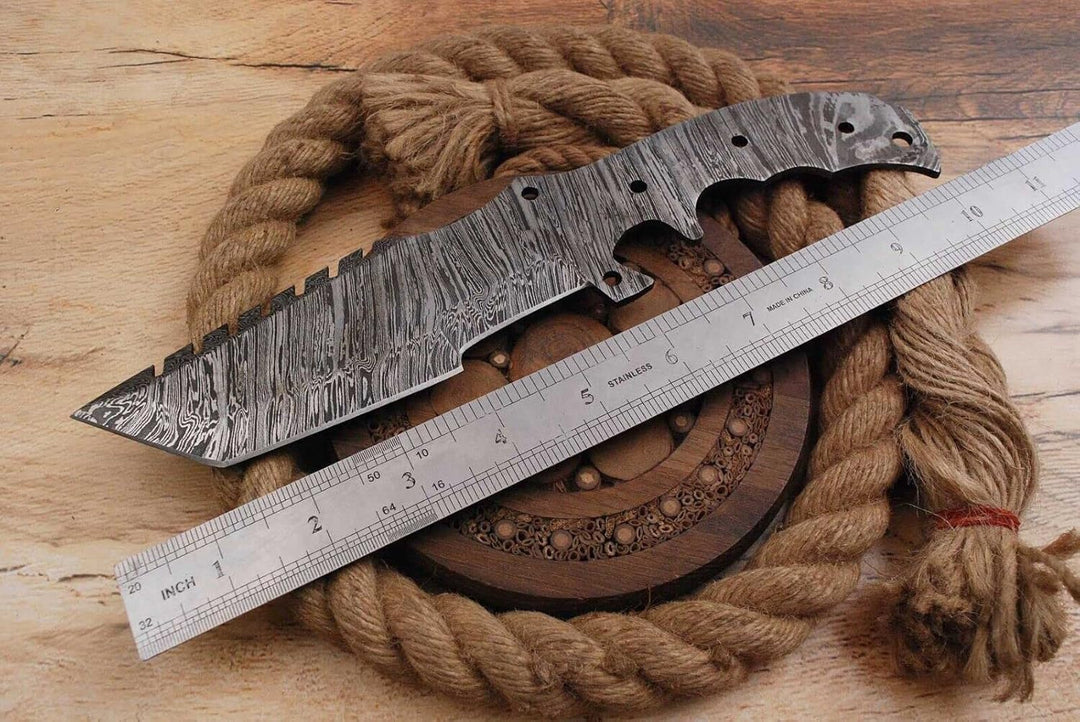Damast Klinge Handgeschmiedete Damast Rohling Damascus blank blade 6077EA