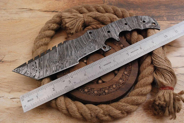 Damast Klinge Handgeschmiedete Damast Rohling Damascus blank blade 6077EA