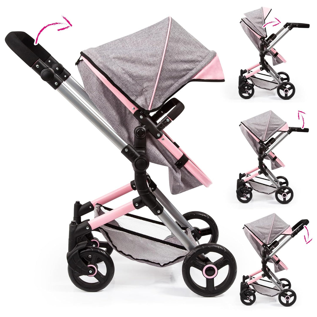 Bayer Design 18433AA Butterfly Kombi Puppenwagen Neo Vario mit Wickeltasche und Einkaufskorb, umwand