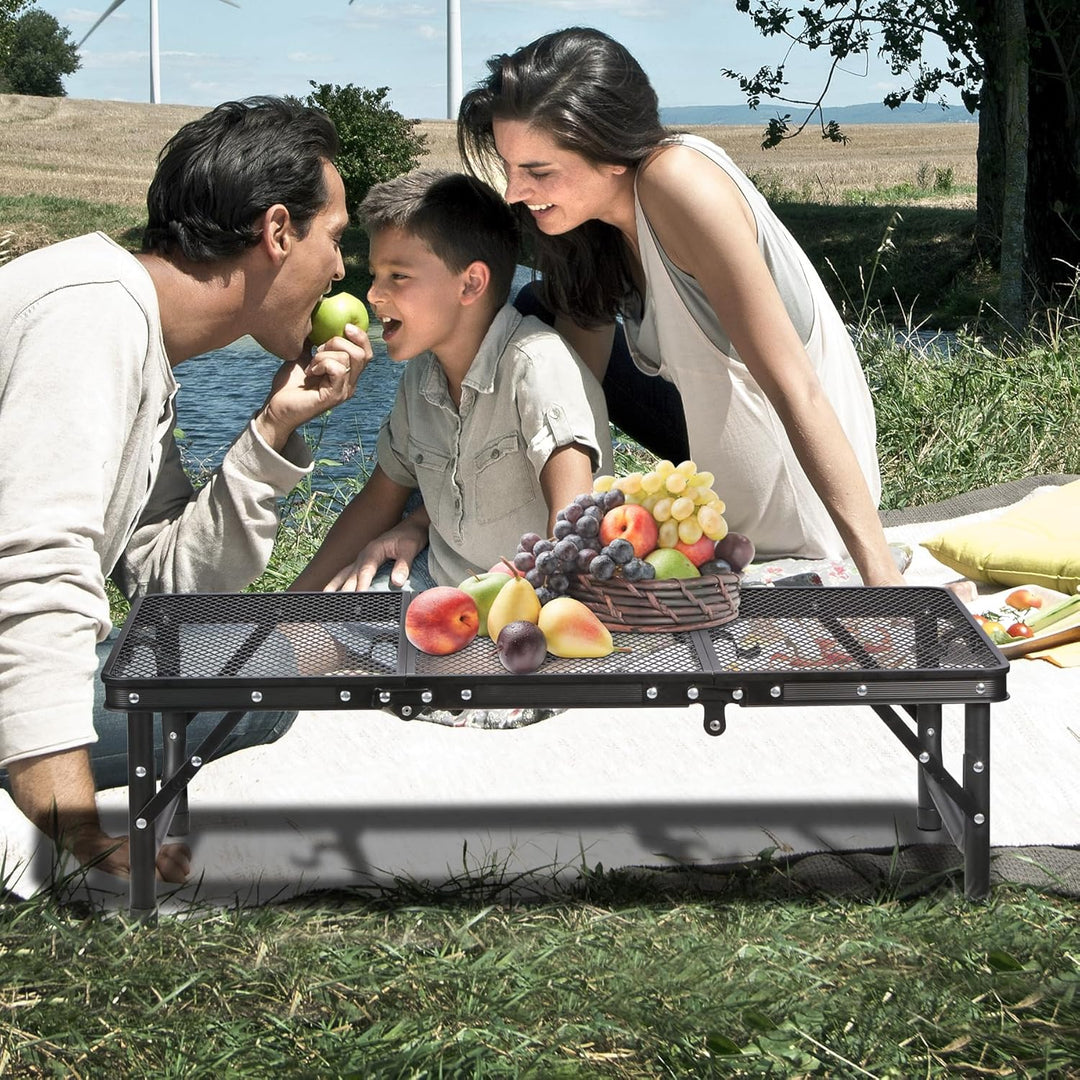 REDCAMP Tragbarer Grilltisch mit Mesh Desktop, 87 x 40cm Leichter Faltbarer Klappbarer Campingtisch