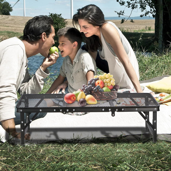 REDCAMP Tragbarer Grilltisch mit Mesh Desktop, 87 x 40cm Leichter Faltbarer Klappbarer Campingtisch