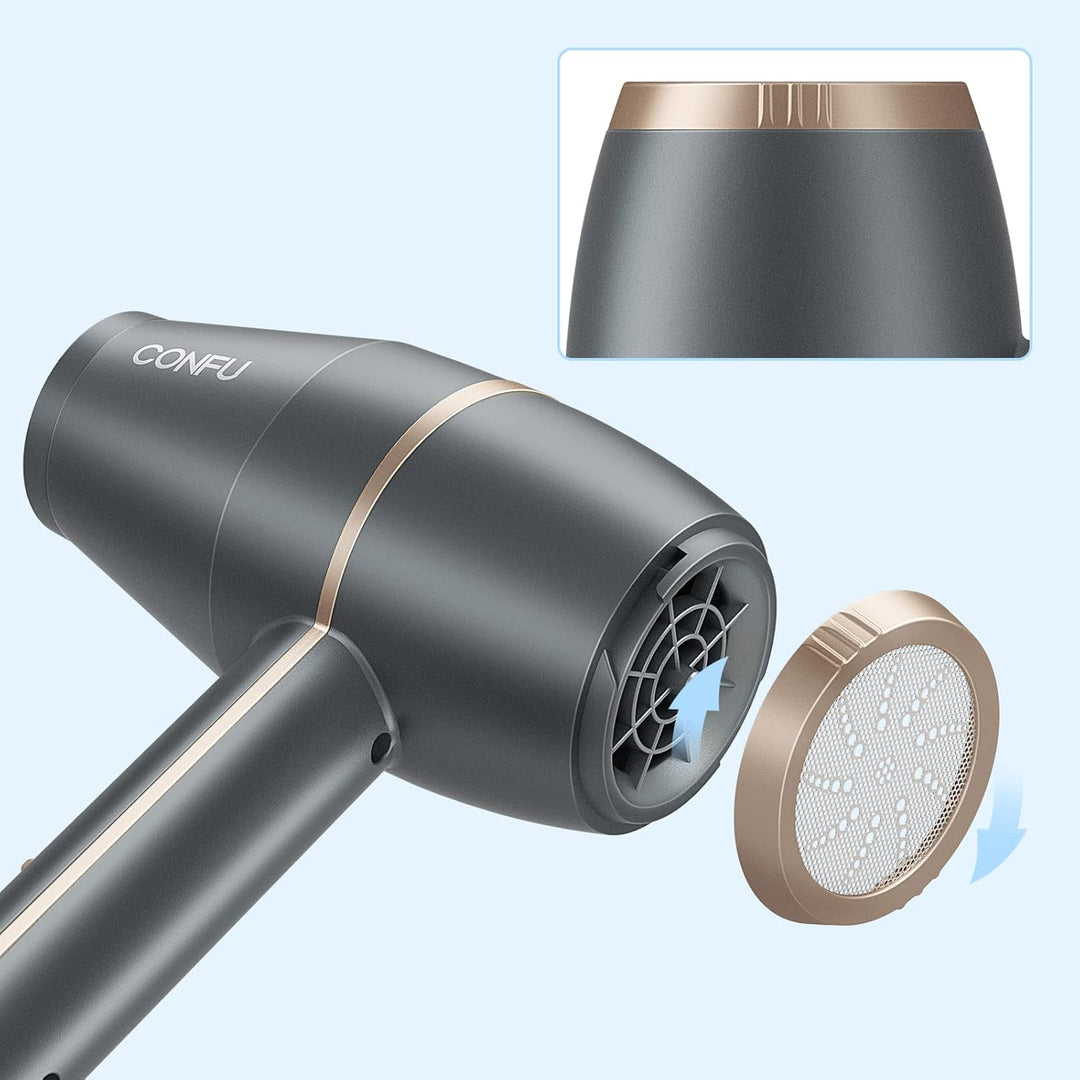 CONFU Föhn mit Diffusor 2200W Haartrockner Professional Fön AC Motor Schnell Trocken Leistungsstark