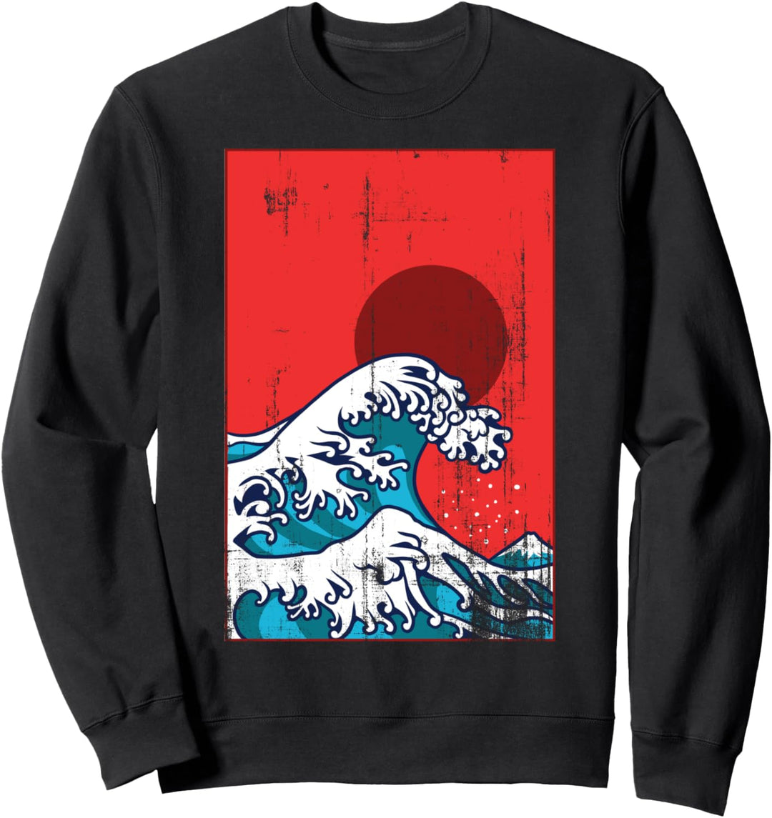 The Great Wave Japanische Kunst Anime die Welle Japan Sweatshirt