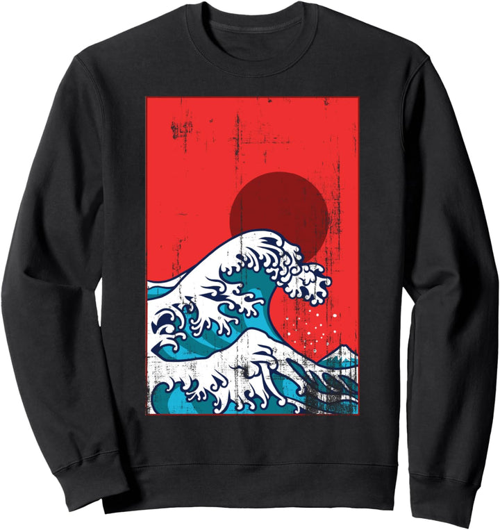 The Great Wave Japanische Kunst Anime die Welle Japan Sweatshirt