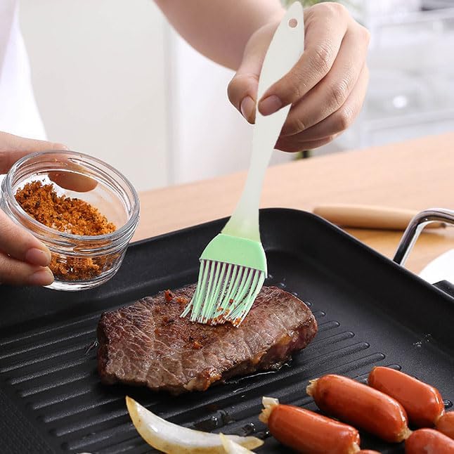 Pfännchen Mini 4 Stücke Antihaftbeschichtet Grill Pfännchen Viereckig Mini Raclette Grill mit 4 Holz