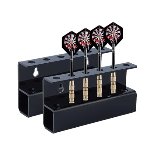 DICOSMETIC 2er Set Schwarzer Acryl Dart Ständer Tisch Dart Organizer 12 Darts Aufbewahrungshalter 8x