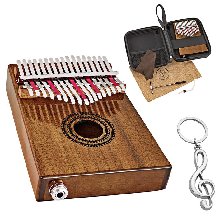 Meinl Sonic Energy PKL1707H Kalimba mit Tonabnehmer Pickup Daumenklavier + keepdrum Schlüsselanhänge