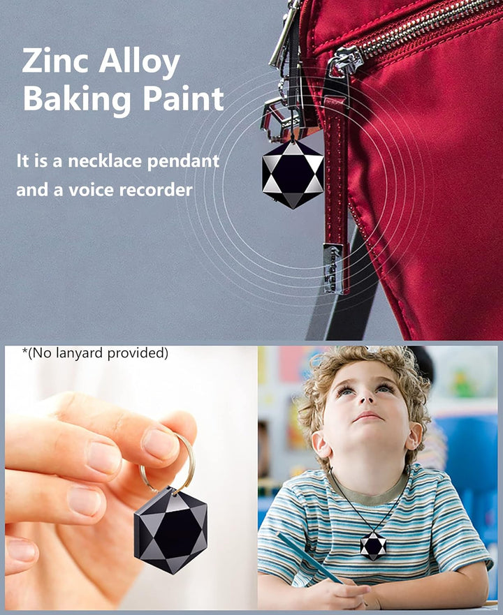 Mini-Diktiergerät in Anhängerform, professionell, digital, aktiviert, 60 Stunden Standby-Zeit, USB-S