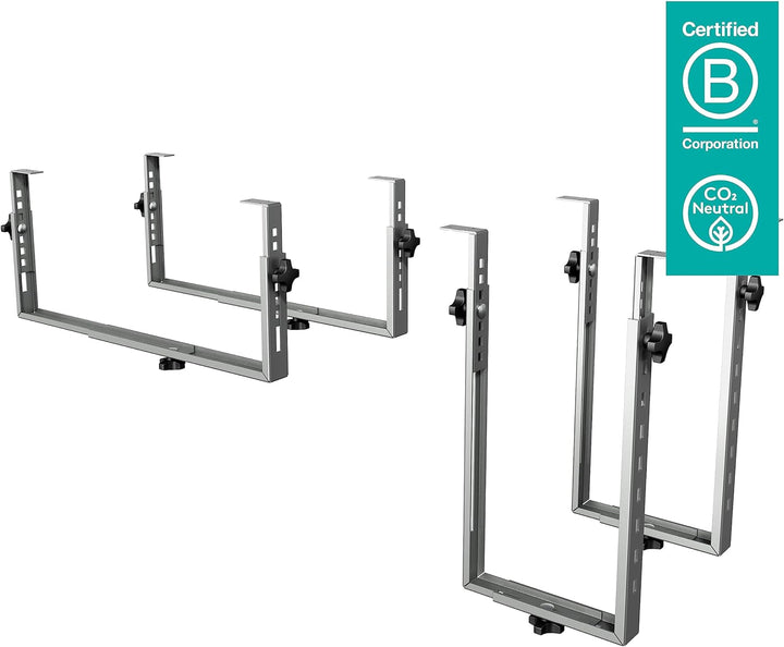 Dataflex Viewgo Computerhalterung - Schreibtisch 32.182 Silber, verstellbare PC-Halterung aus Stahl,
