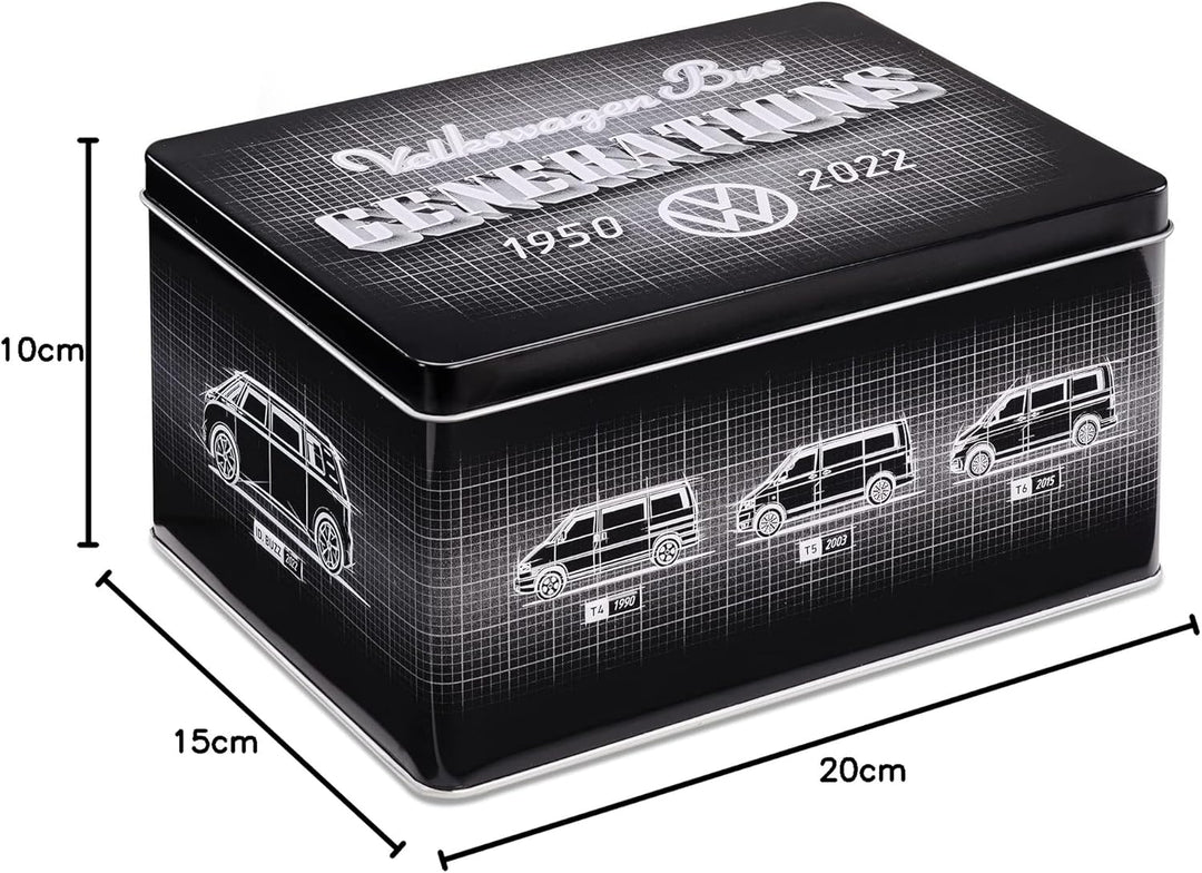 Volkswagen 1H4069649 Blechdose Vorratsdose Keksdose Transporter Bulli Modellreihe (T1-T7, ID Buzz)