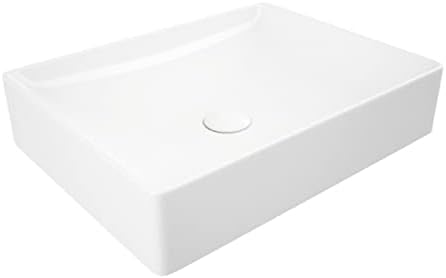 Kerabad Design Waschbecken, Aufsatzwaschbecken eckig, schmaler Rand, 50 cm