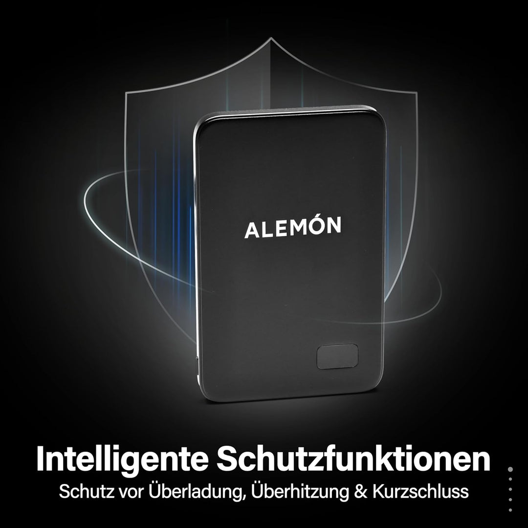 Magnetische Powerbank, Wireless & USB-C, 5000mAh, 15W/20W Schnellladung, Ultra Slim 7,8mm, kompatibe