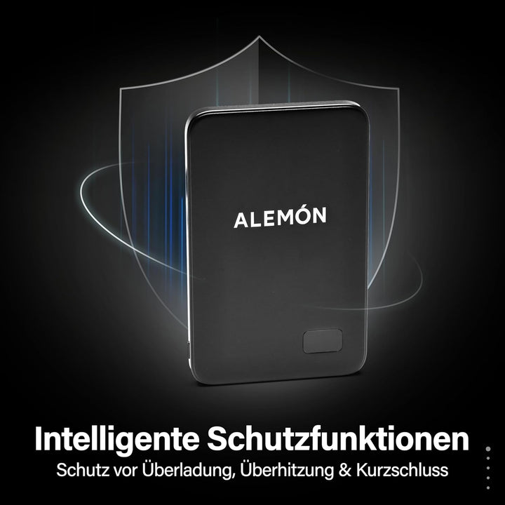 Magnetische Powerbank, Wireless & USB-C, 5000mAh, 15W/20W Schnellladung, Ultra Slim 7,8mm, kompatibe