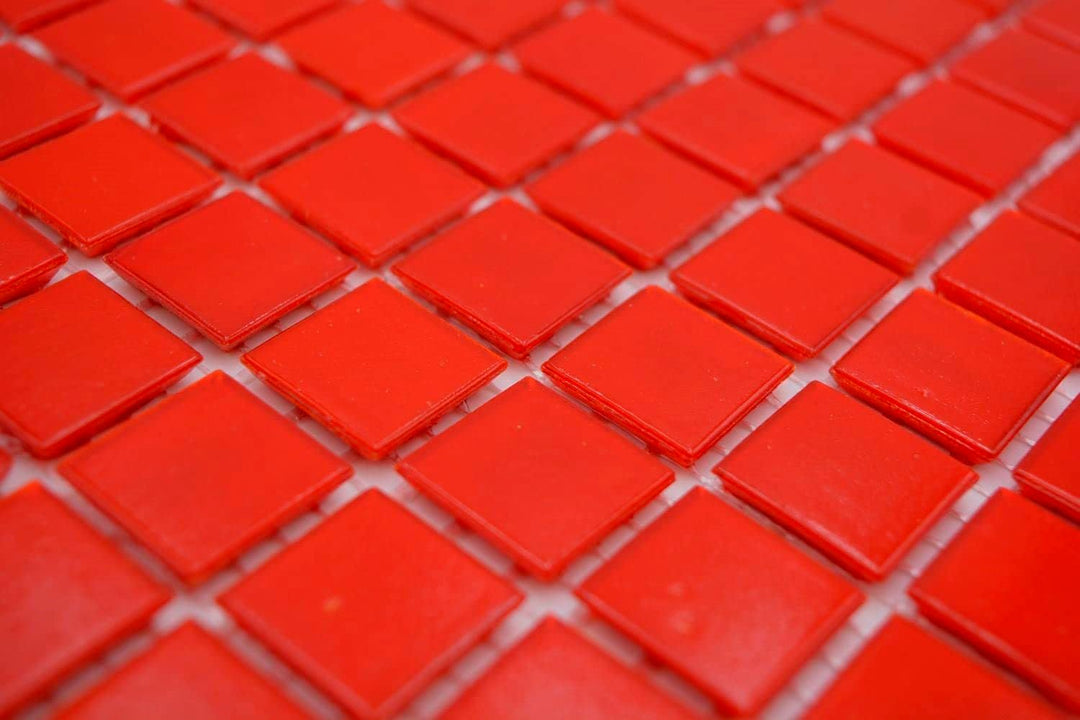 Mosaikfliese Glasmosaik rot Küchenrückwand Duschwand | 10 Mosaikmatten