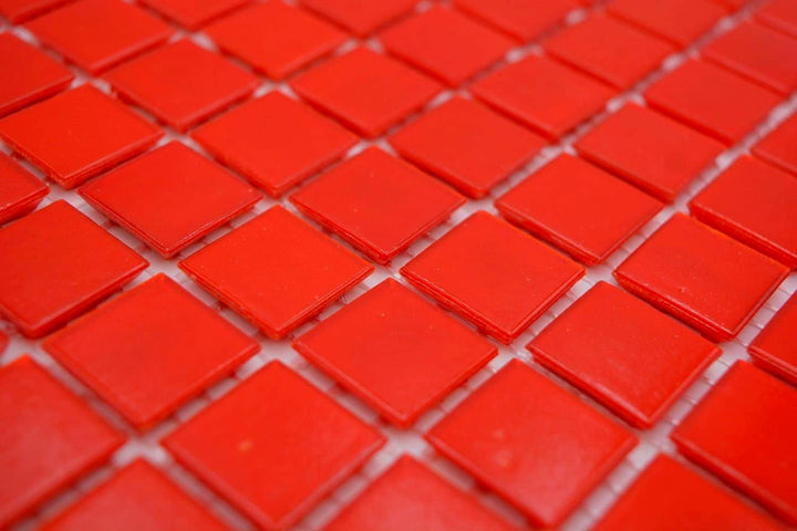 Mosaikfliese Glasmosaik rot Küchenrückwand Duschwand | 10 Mosaikmatten