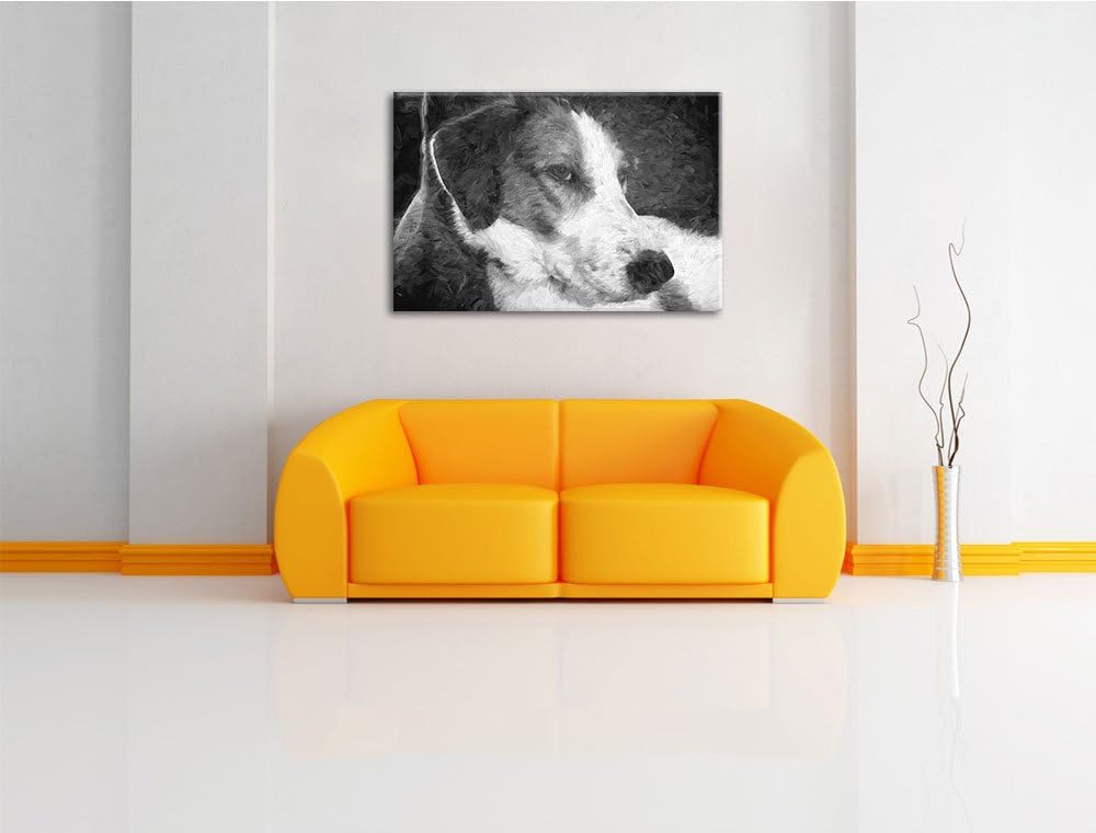 Jack Russel Terrier ruht sich aus Deluxe Format: 100x70 cm auf Leinwand, XXL riesige Bilder fertig g