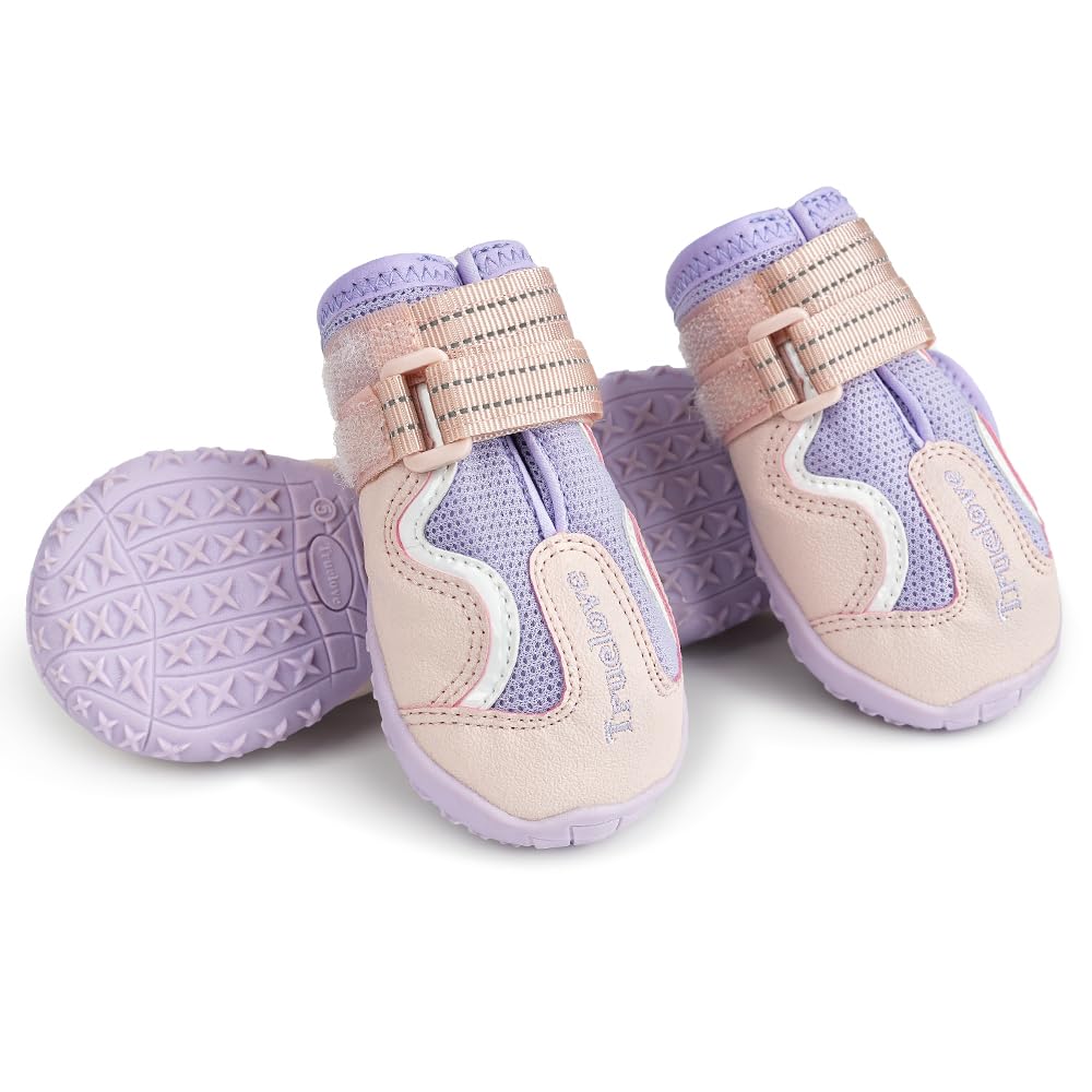 Truelove Hundeschuhe, wasserdicht, Pfotenschutz, Haustierschuhe mit reflektierenden Riemen, für klei