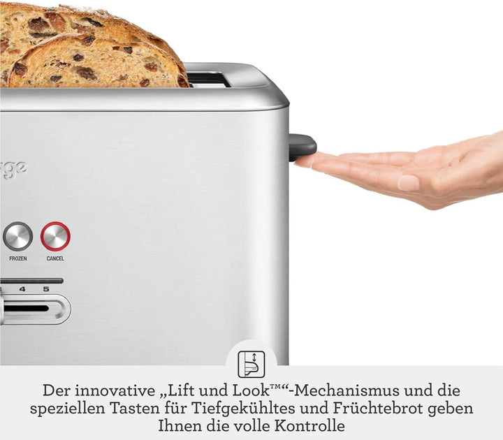 Sage - The 'A Bit More' Toaster 4 Slice, Gebürsteter Edelstahl 4 Schächte, 4 Schächte