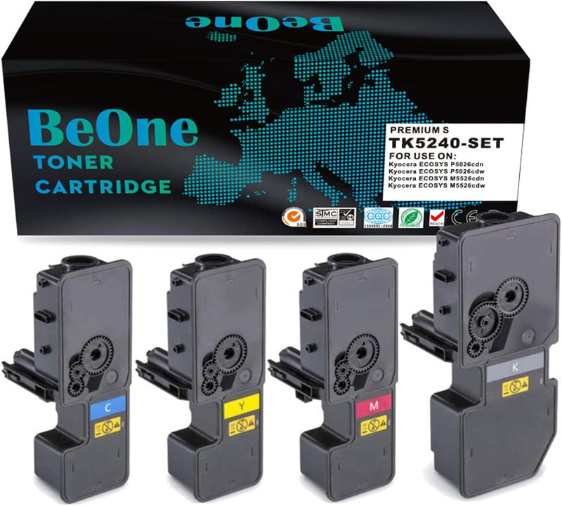 BeOne 4X TK-5240 TK-5240K Kompatible Tonerkartusche für Kyocera Ecosys M5526cdw P5026cdn M5526cdn P5