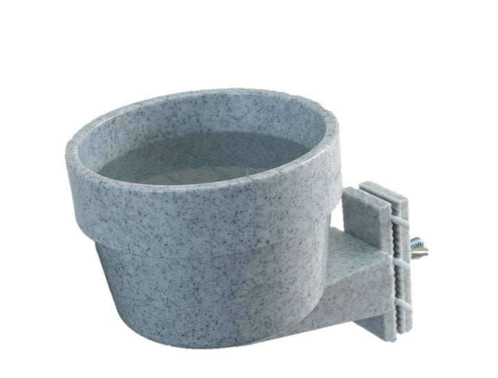 Nobby Futternapf Crock 550 ml für Kleintiere, abnehmbar, für Nager, Hunde, Katzen und Vögel, Grau
