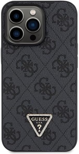Guess GUHCP13LP4TDSCPK Hülle für iPhone 13 Pro / 13 6.1" Schwarz hardcase Crossbody 4G Metal Logo