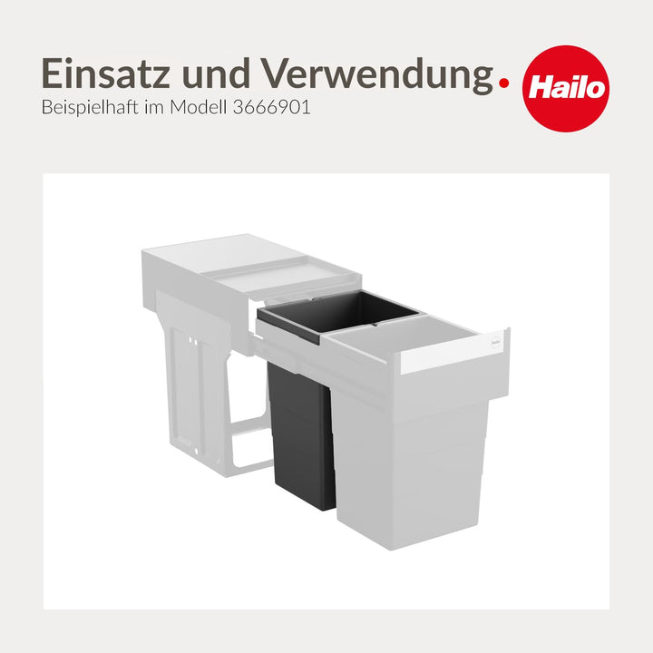 Hailo 13 Liter Inneneimer 1138999 für Cargo Abfallsammler Ersatzeimer Mülleimer