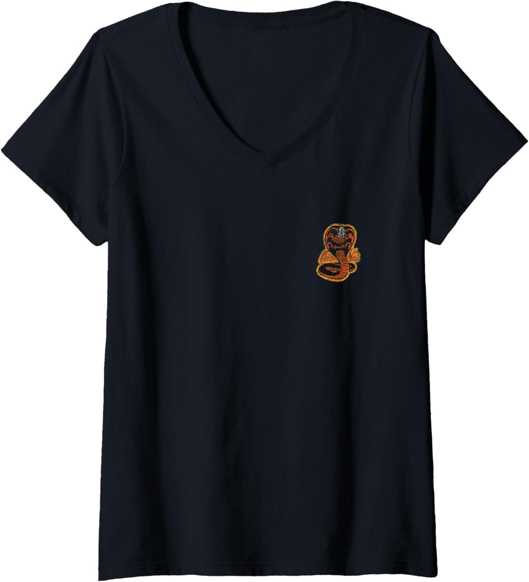 Cobra Kai Distressed Logo T-Shirt mit V-Ausschnitt