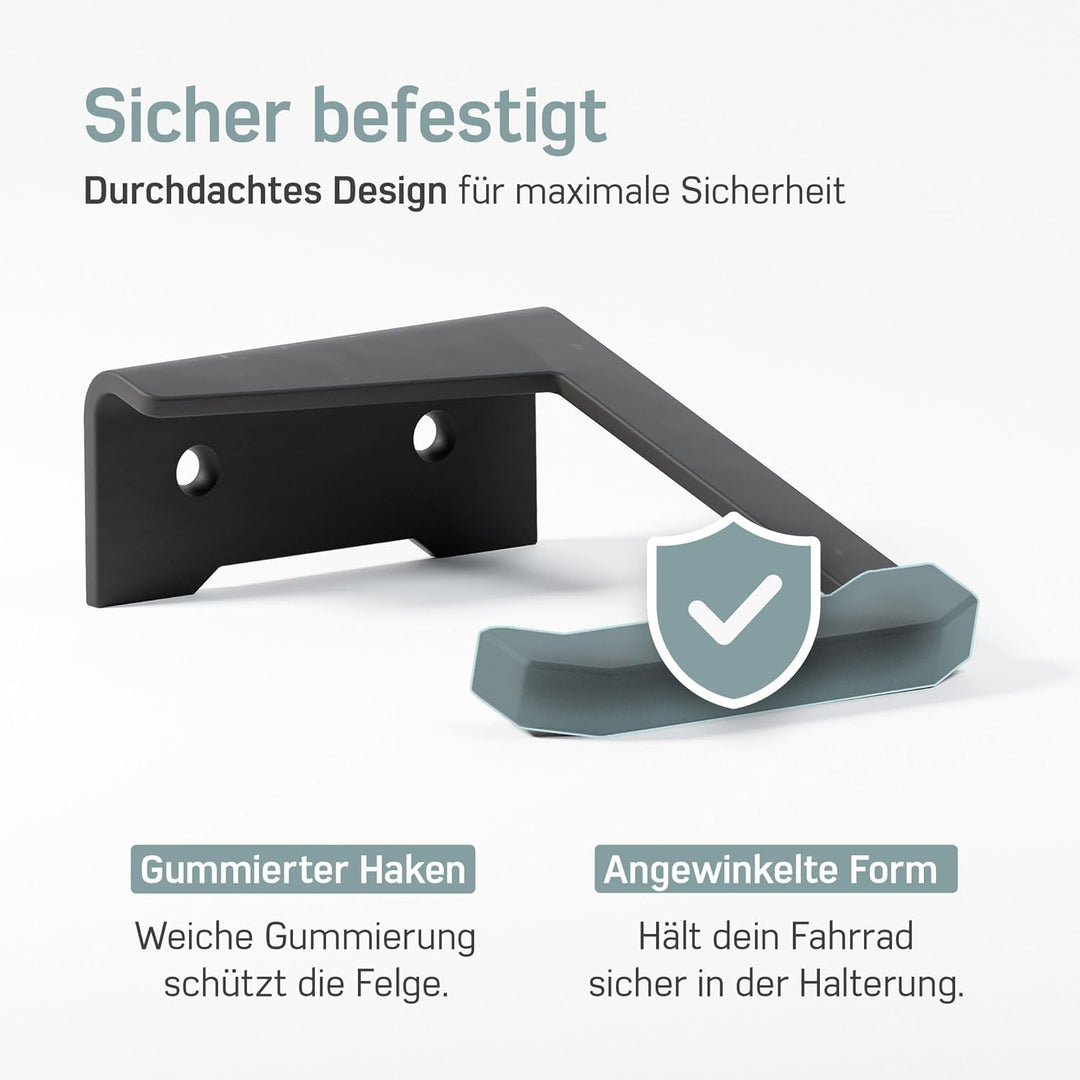 Borgen Fahrrad Wandhalterung Vertikal mit 32 kg Tragkraft - Fahrradhalterung Wand für E-Bike, MTB un