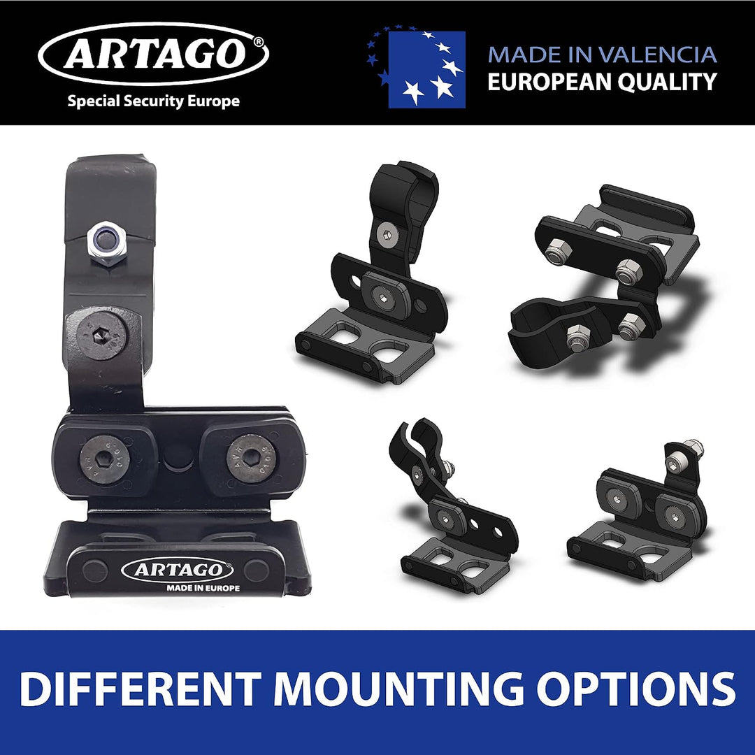 Artago K402 Universal Halterung für Motorrad Bremsscheibenschloss 30X14 und 30X10, zur Befestigung a