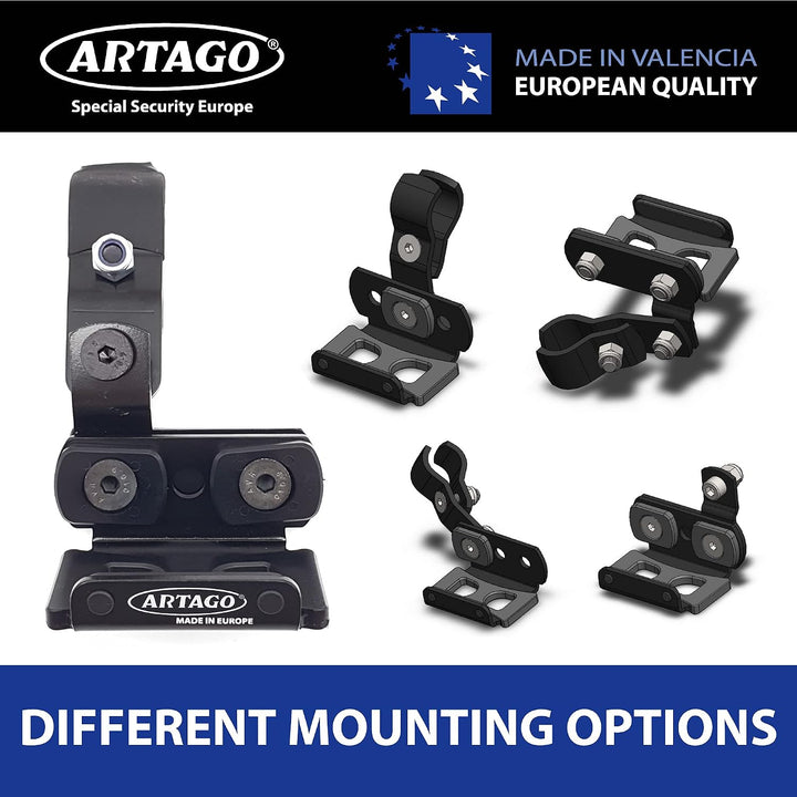Artago K402 Universal Halterung für Motorrad Bremsscheibenschloss 30X14 und 30X10, zur Befestigung a