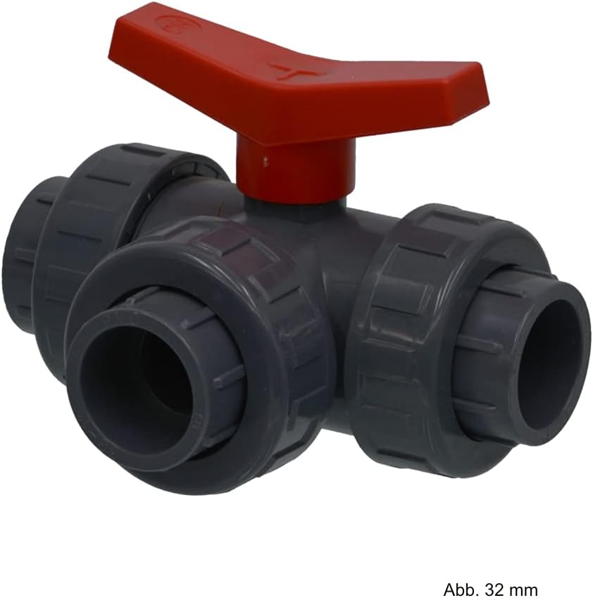 PVC 3-Wege-Kugelhahn d 50 mm