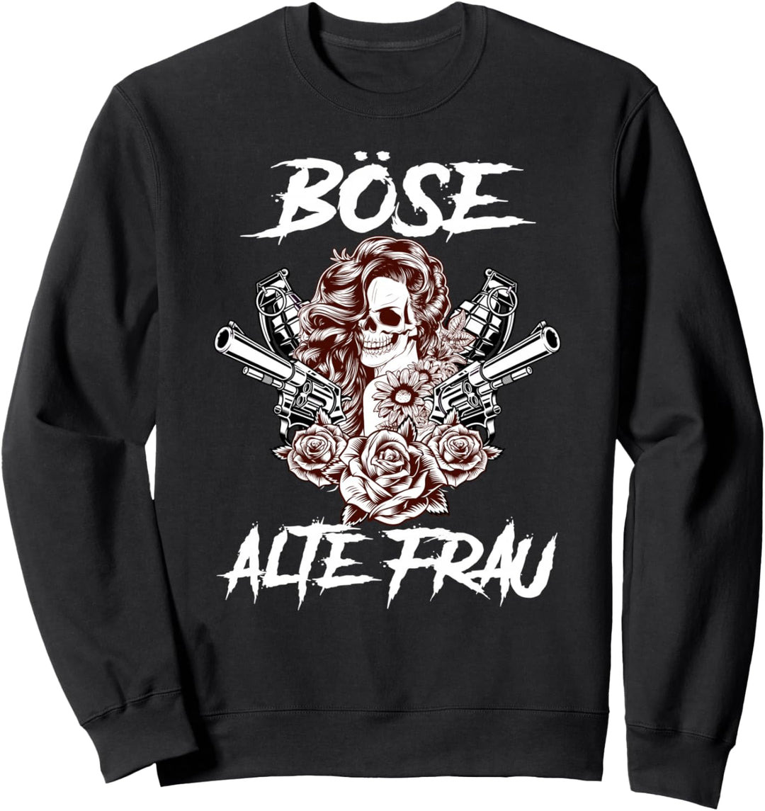 Böse alte Frau Damen Motorrad Sweatshirt