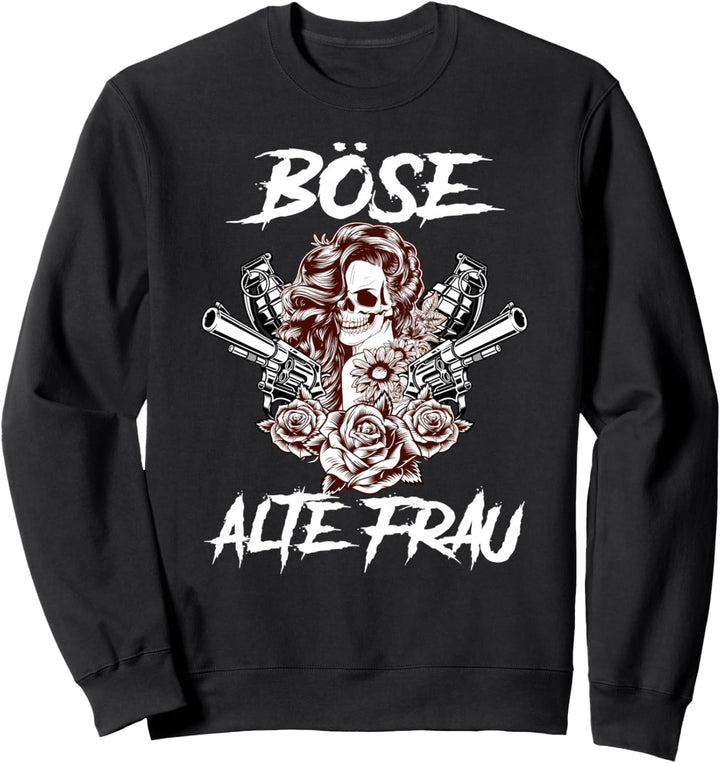 Böse alte Frau Damen Motorrad Sweatshirt