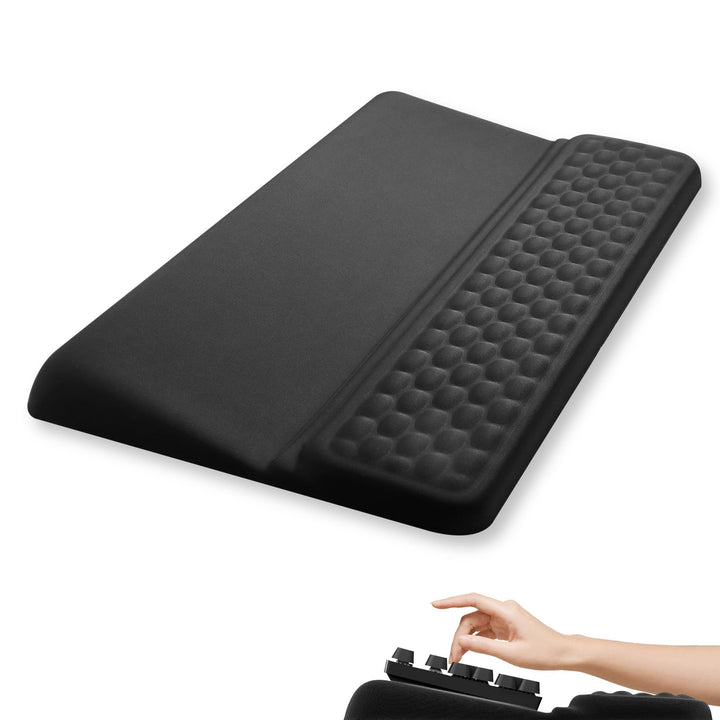 2-in-1 Ergonomische Tastatur Handauflage, Handballenauflage Tastatur mit Weichem Memory-Schaum, Ruts