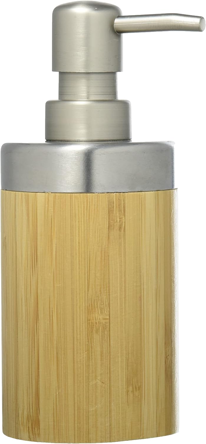 axentia Bambus-Badset, holzfarben/Silber, ca. 10 x 23 x 19 cm