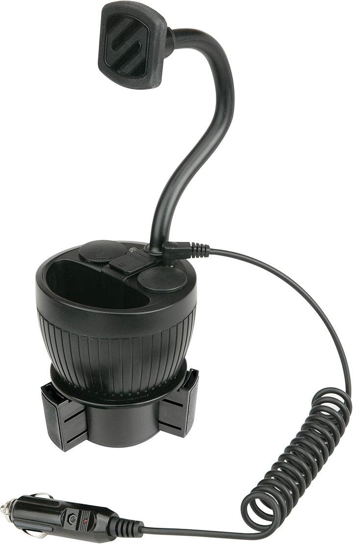Scosche MAGPCUP MagicMount PowerHub Magnetische Getränkehalterung für Auto, Laden Sie mehrere Geräte