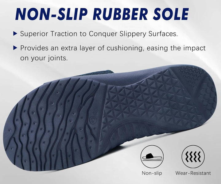 ONCAI Dusch Badelatschen Herren mit Klettverschluss Offener Zeh Sports Badesandalen Sommer Freizeit