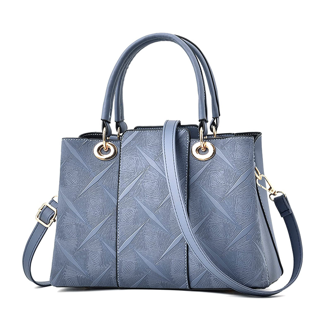 FANDARE Elegante Umhängetaschen Damen Schultertasche Dimensional Carving-Muster PU Leder Wasserdicht